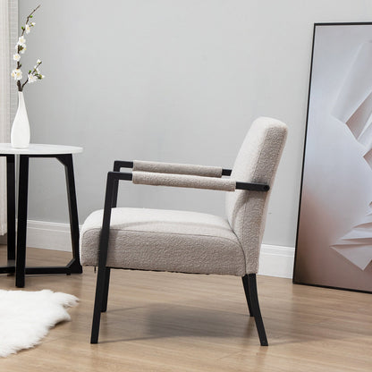 Chaise d'appoint Hatton avec cadre en acier et boucle (gris)