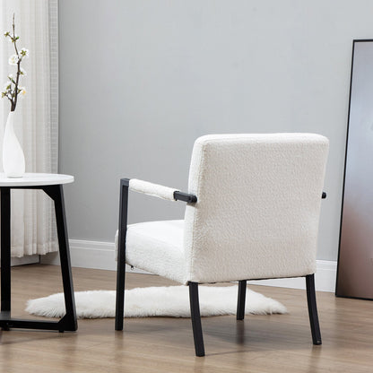 Chaise d'appoint Hatton avec cadre en acier et boucle (blanche)