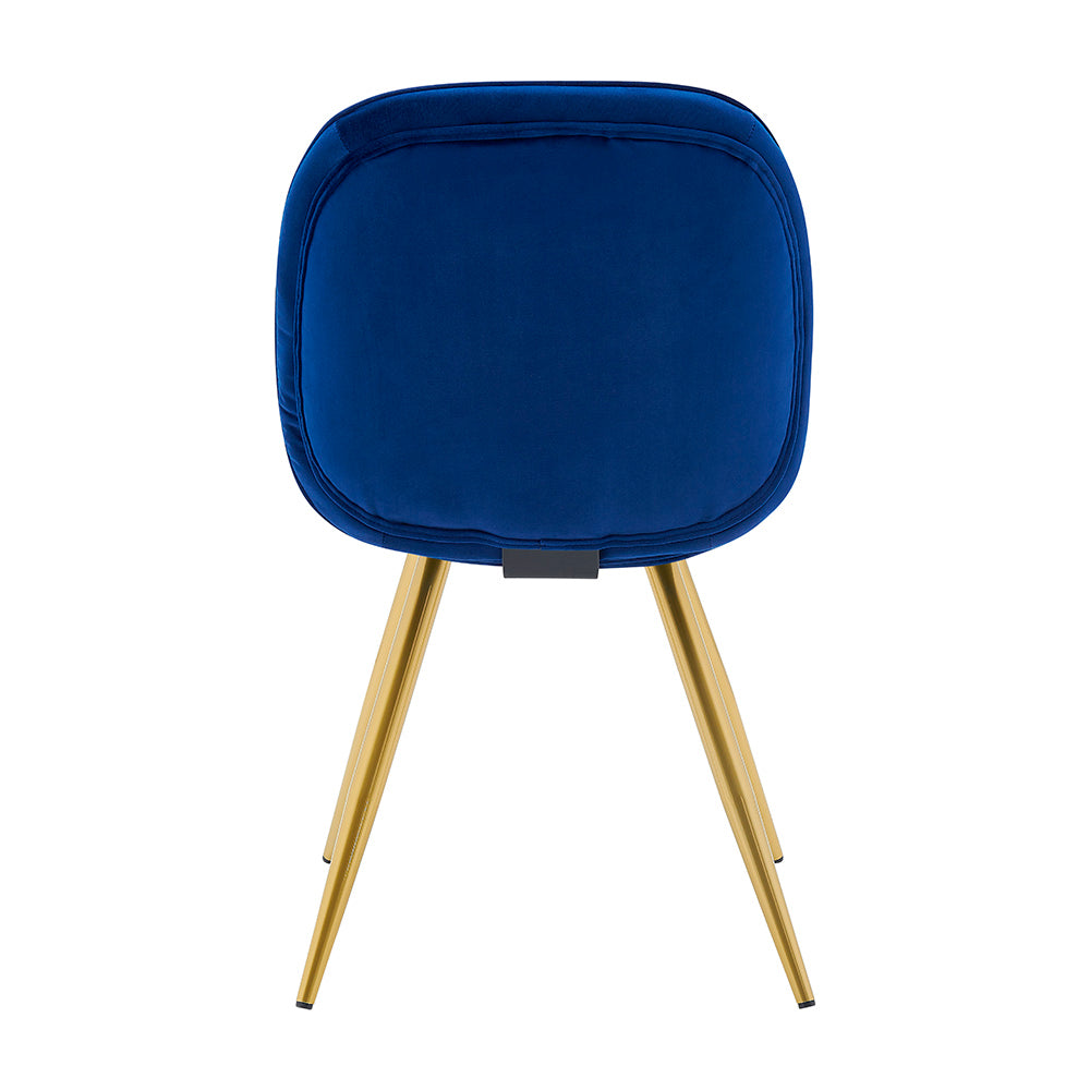 Ensemble de 2 chaises de salle à manger Cosford Diamond Stitch (velours bleu)
