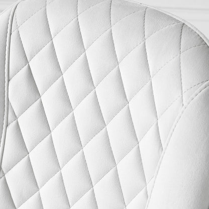 Ensemble de 2 chaises de salle à manger Cosford Diamond Stitch (velours blanc crème)