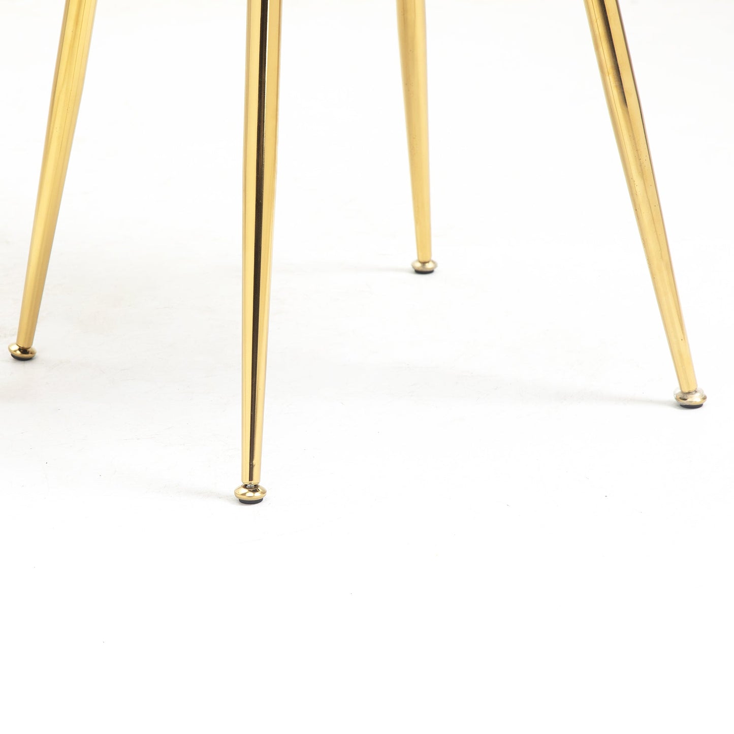 Paire de chaises de salle à manger Milverton en velours avec pieds chromés dorés (bleu marine)