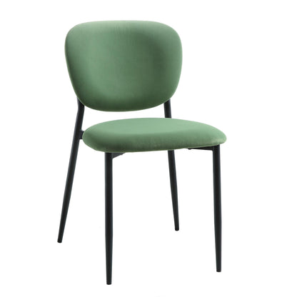 Ensemble de 2 chaises de salle à manger rembourrées en velours vert gazon Kelmarsh