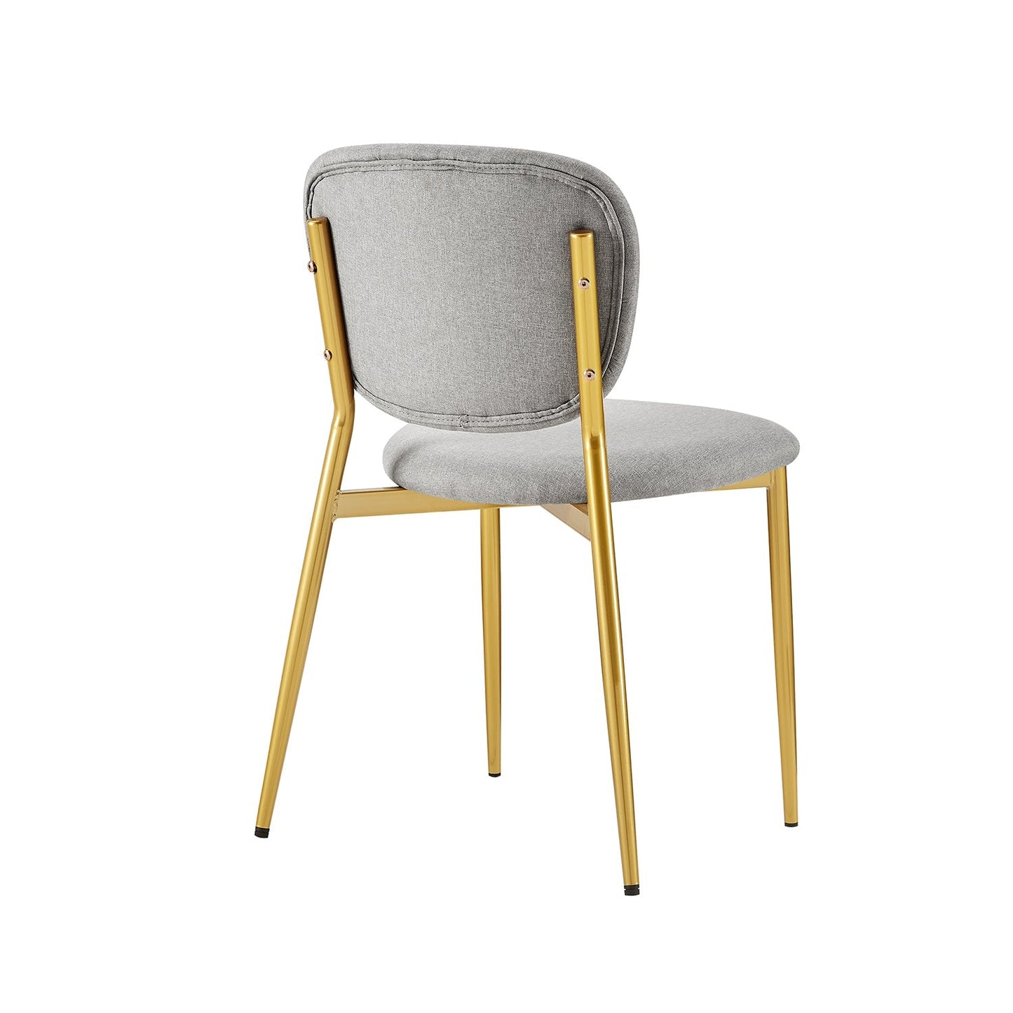 Ensemble de 2 chaises de salle à manger rembourrées en tissu gris clair Kelmarsh
