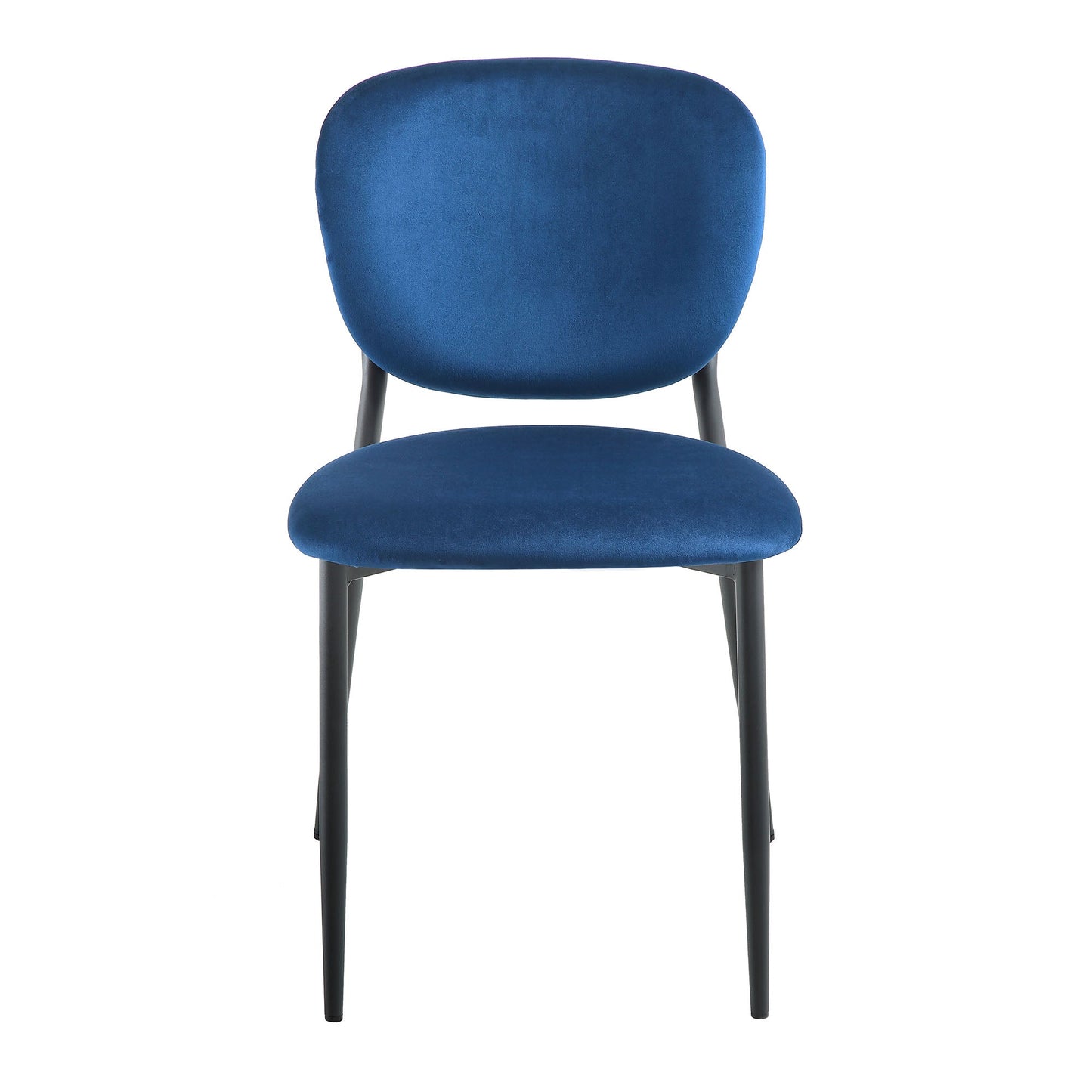 Ensemble de 2 chaises de salle à manger rembourrées en velours bleu marine Kelmarsh