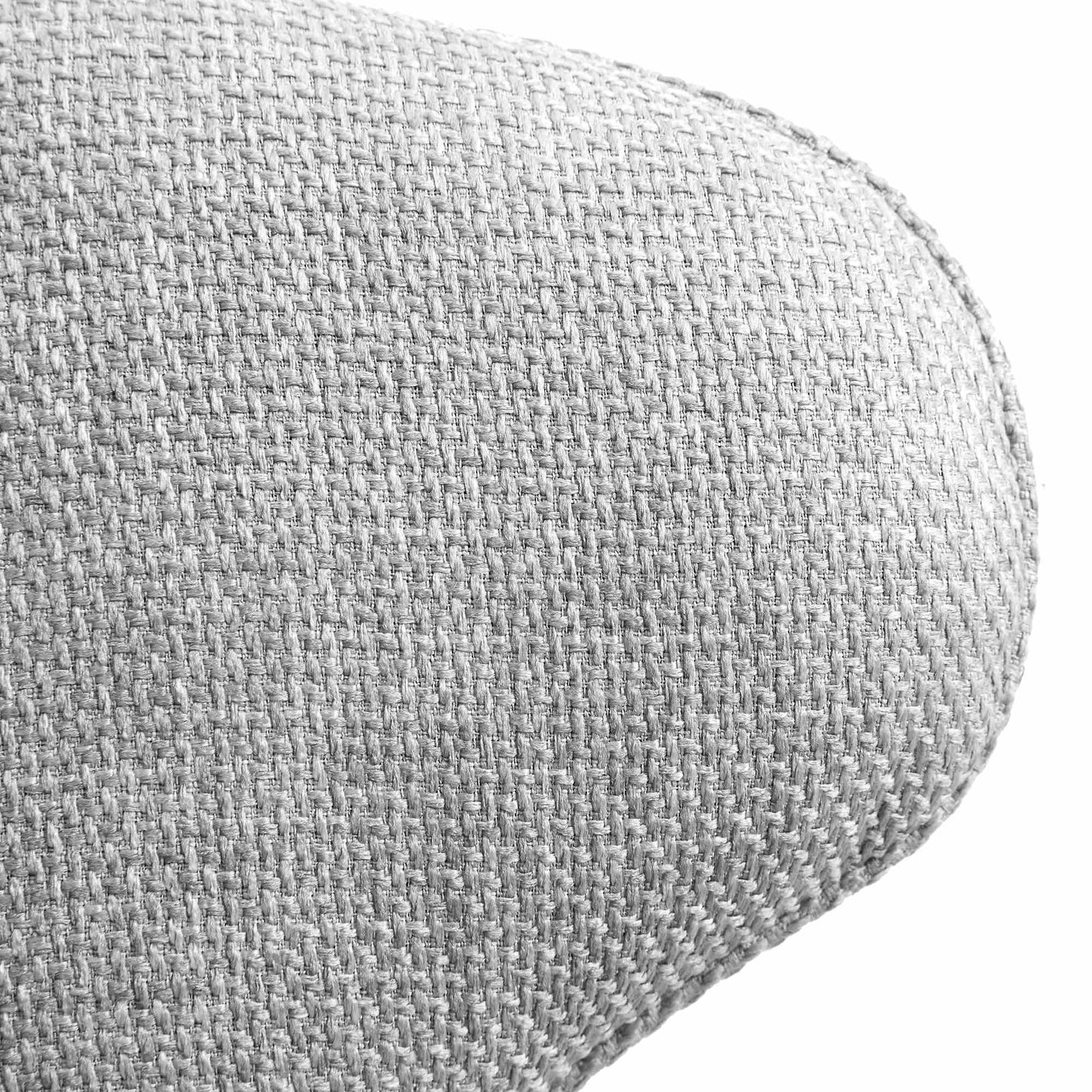Ensemble de 2 chaises de salle à manger Carver en tissu tissé gris avec dossier cannelé Langham