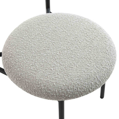 Ensemble de 2 chaises de salle à manger en boucle gris clair Donna