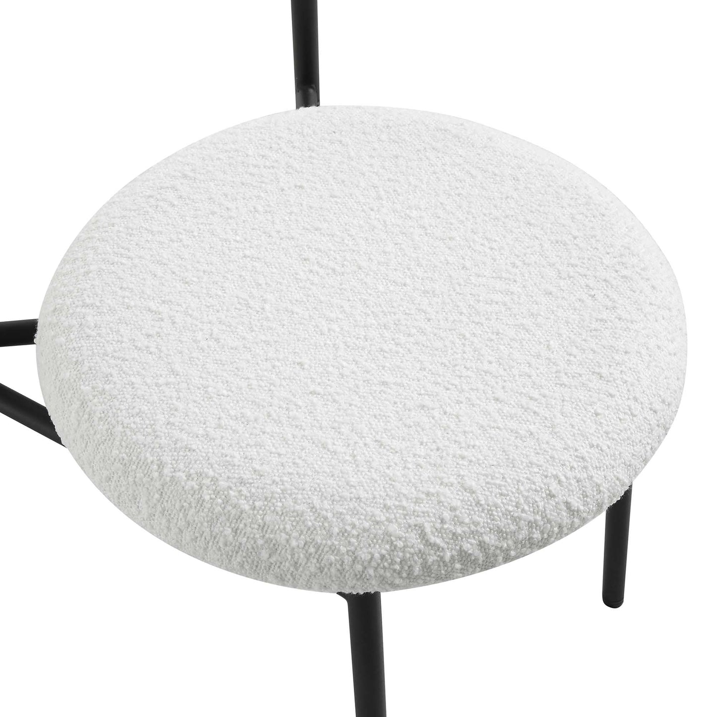 Ensemble de 2 chaises de salle à manger blanches en boucle Donna