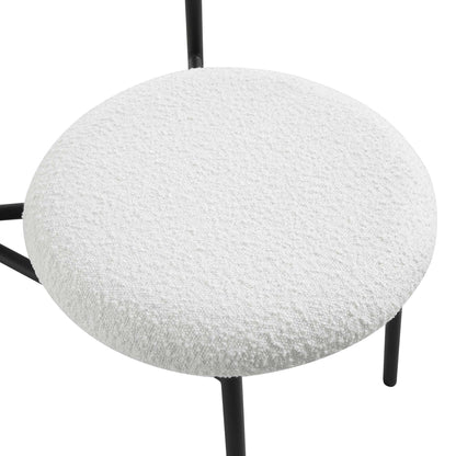 Ensemble de 2 chaises de salle à manger blanches en boucle Donna