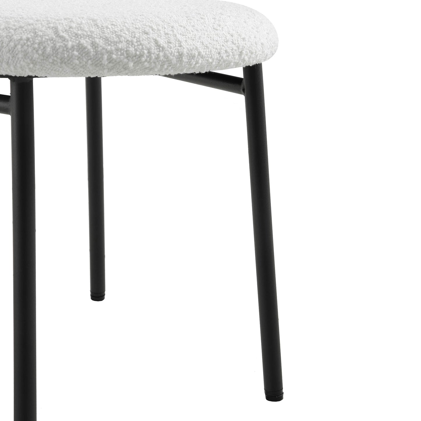 Ensemble de 2 chaises de salle à manger blanches en boucle Donna
