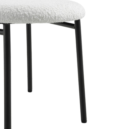 Ensemble de 2 chaises de salle à manger blanches en boucle Donna