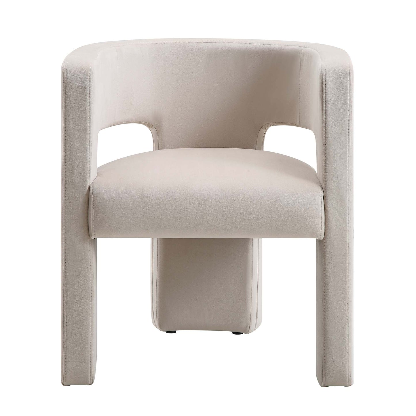 Chaise de salle à manger en velours champagne Greenwich