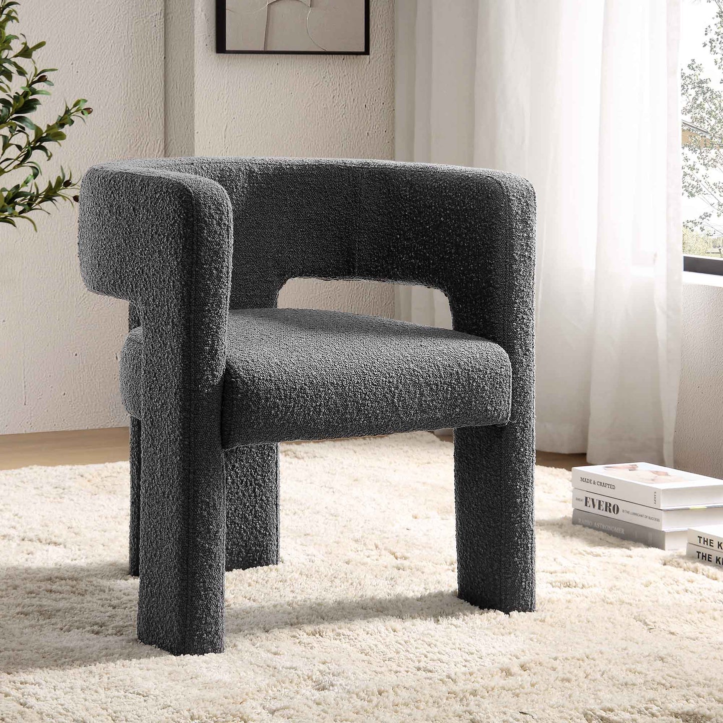 Chaise de salle à manger Greenwich Charcoal Boucle