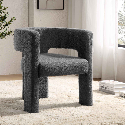 Chaise de salle à manger Greenwich Charcoal Boucle