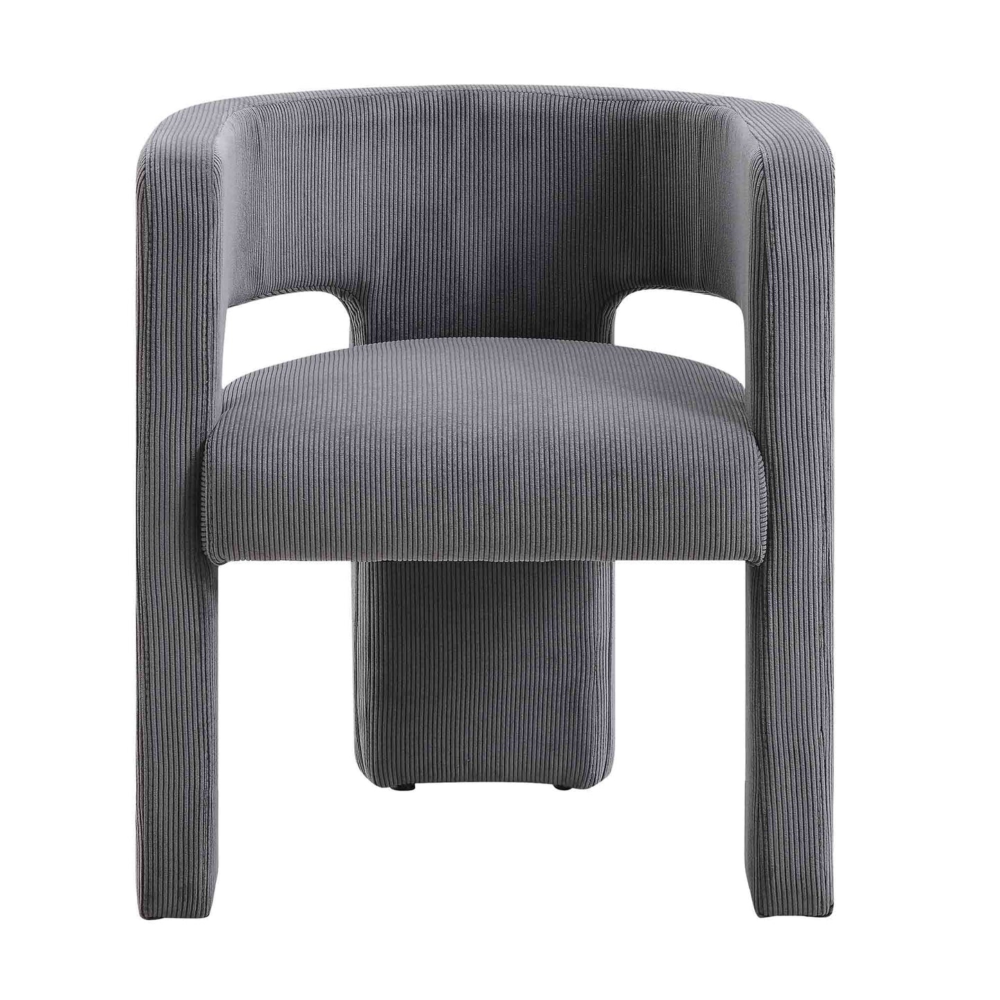 Chaise de salle à manger en velours côtelé gris Greenwich
