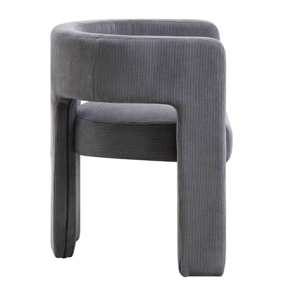Chaise de salle à manger en velours côtelé gris Greenwich