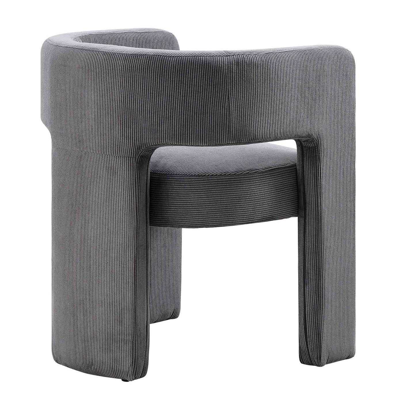 Chaise de salle à manger en velours côtelé gris Greenwich
