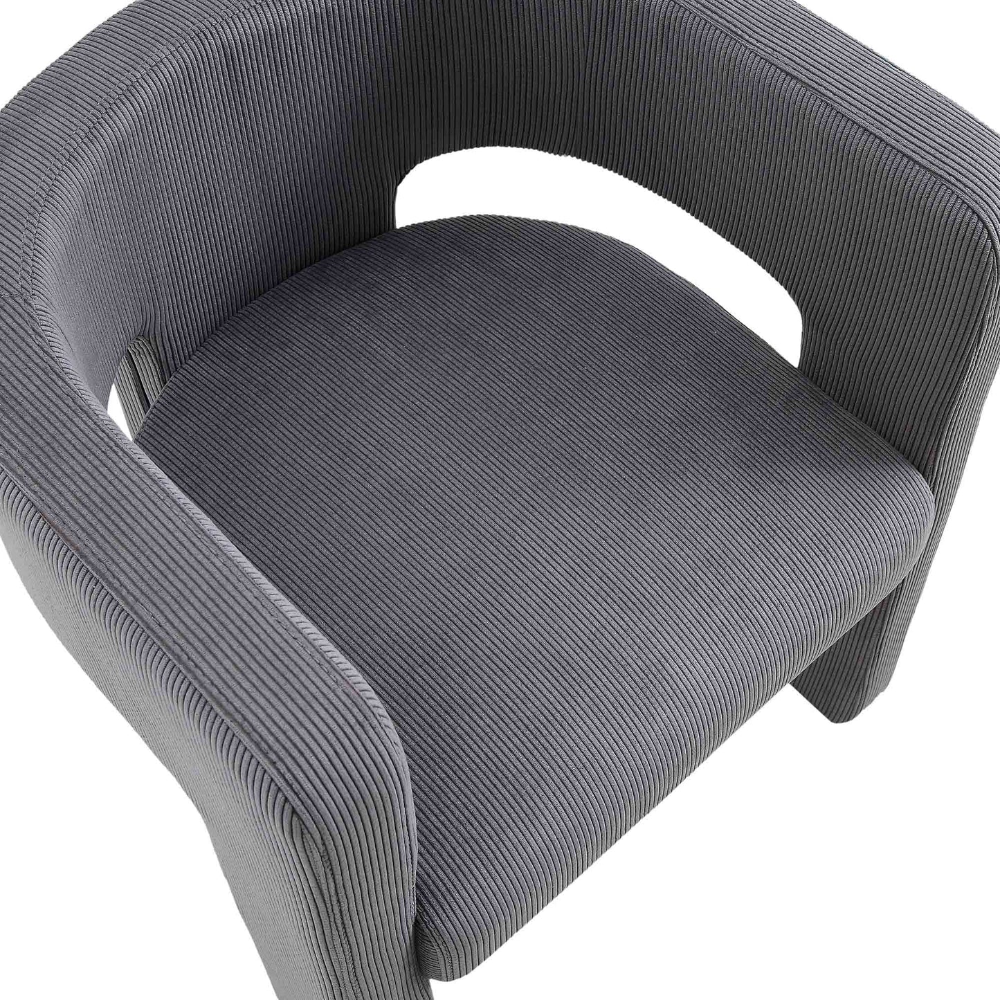 Chaise de salle à manger en velours côtelé gris Greenwich