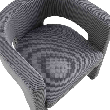 Chaise de salle à manger en velours côtelé gris Greenwich