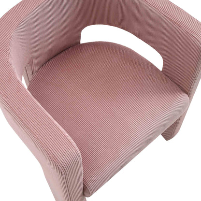 Chaise de salle à manger en velours côtelé rose poudré Greenwich
