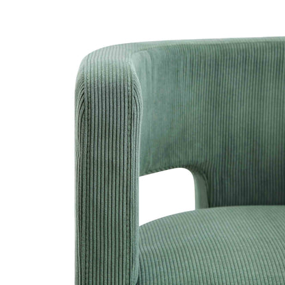 Chaise de salle à manger en velours côtelé vert sauge Greenwich