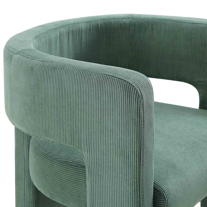 Chaise de salle à manger en velours côtelé vert sauge Greenwich