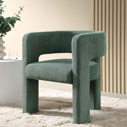 Chaise de salle à manger en velours côtelé vert sauge Greenwich