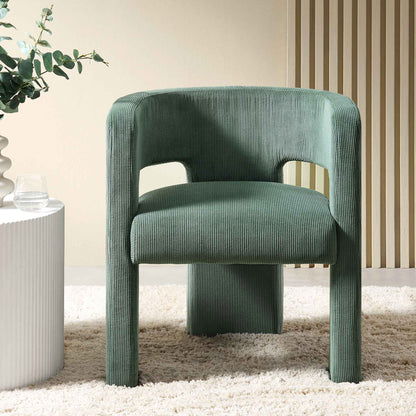Chaise de salle à manger en velours côtelé vert sauge Greenwich