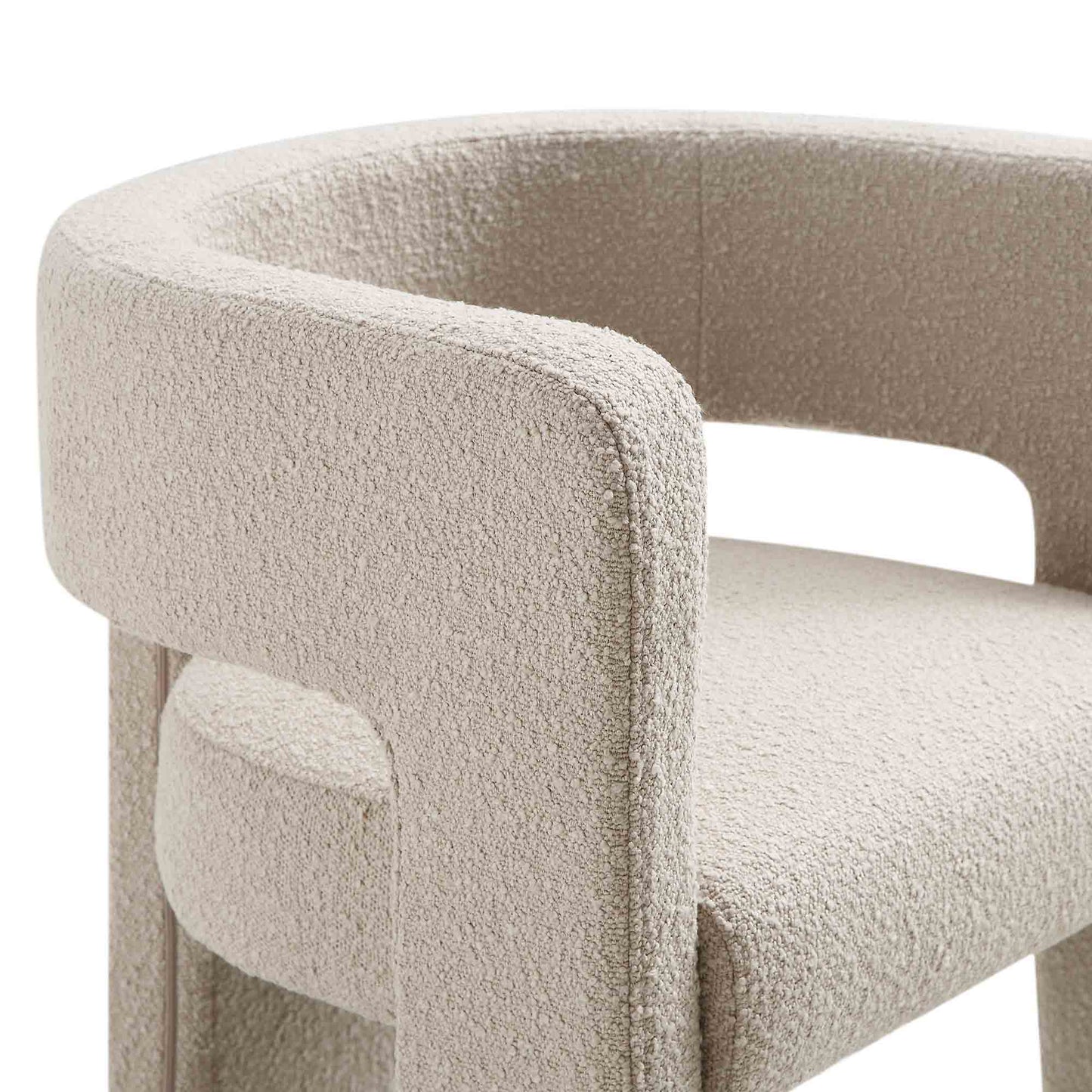 Chaise de salle à manger Greenwich Taupe clair Boucle