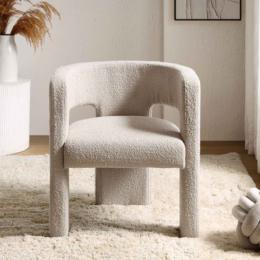 Chaise de salle à manger Greenwich Taupe clair Boucle