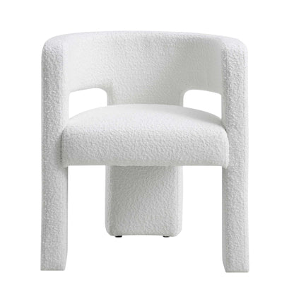 Chaise de salle à manger Greenwich White Boucle