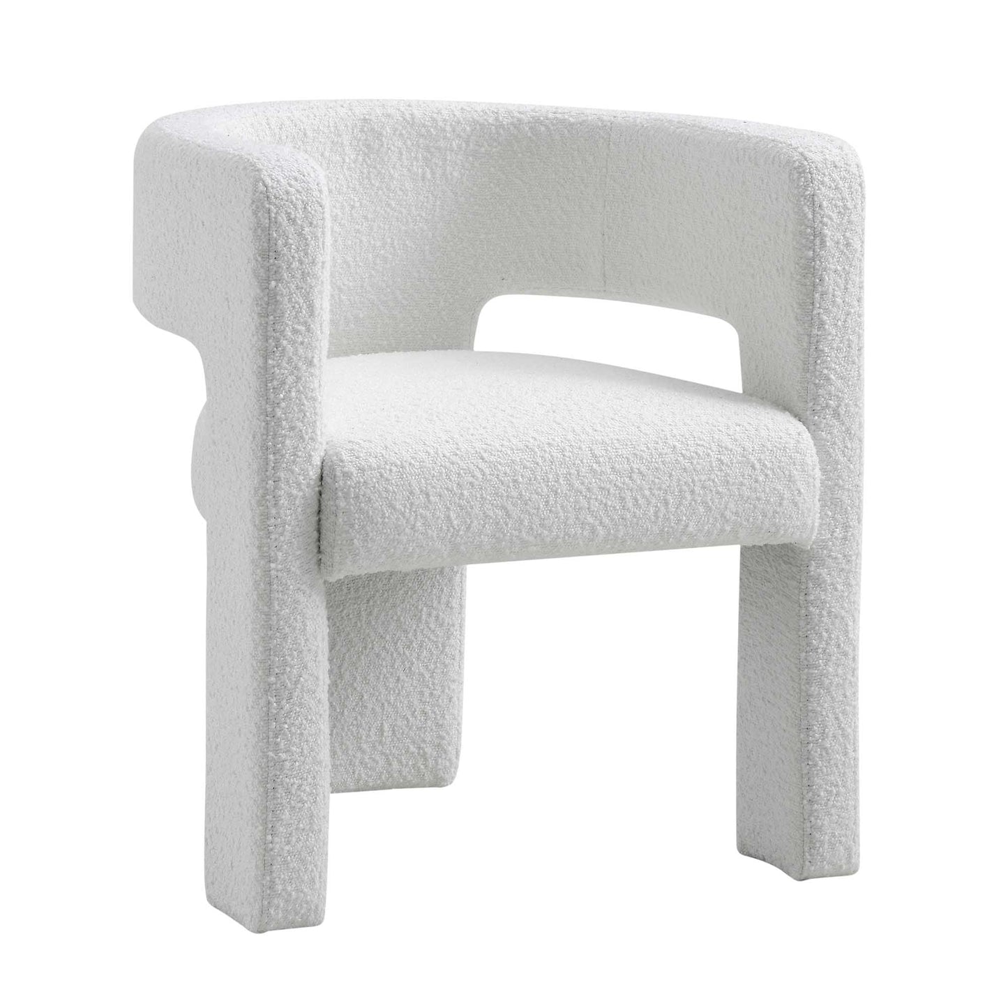 Chaise de salle à manger Greenwich White Boucle