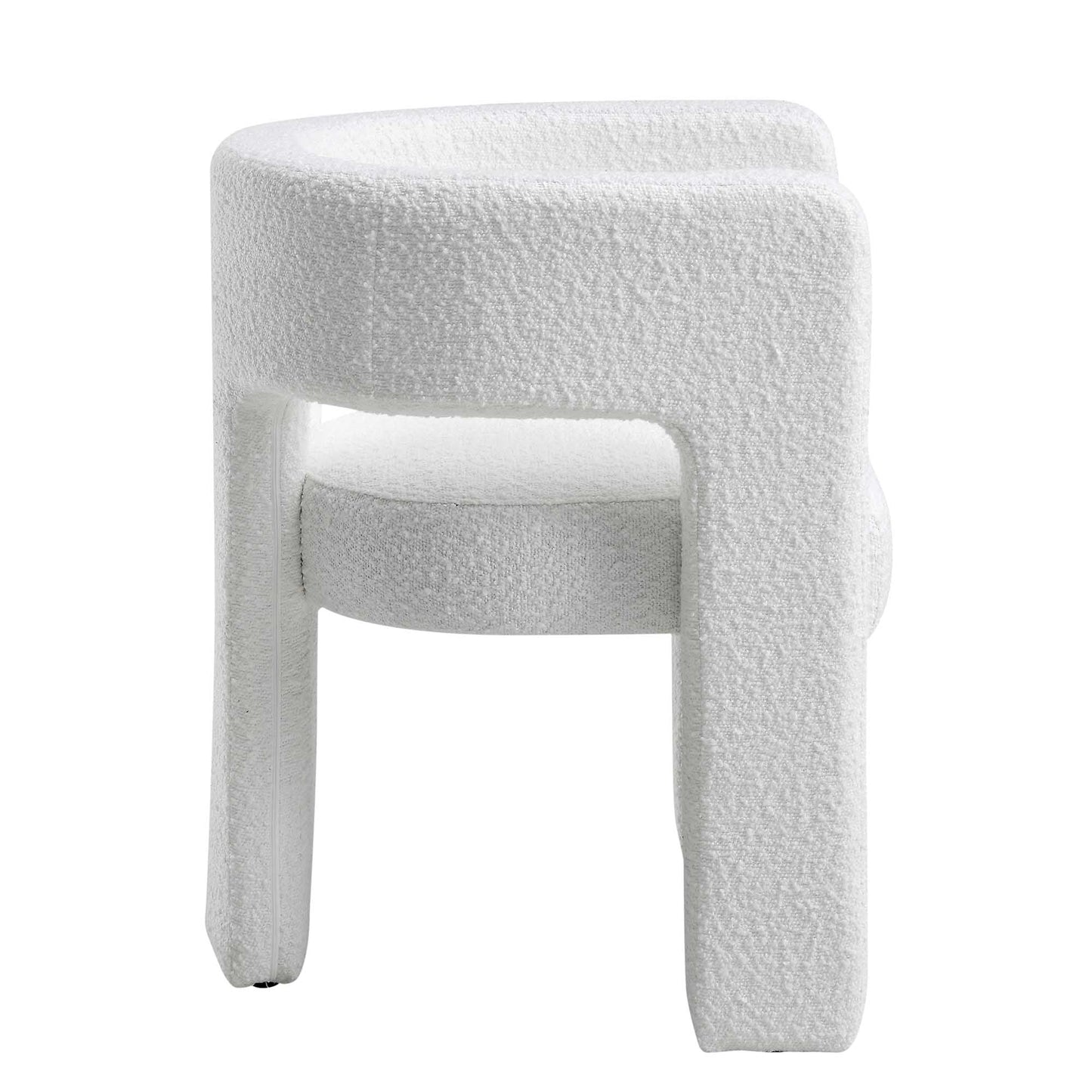 Chaise de salle à manger Greenwich White Boucle
