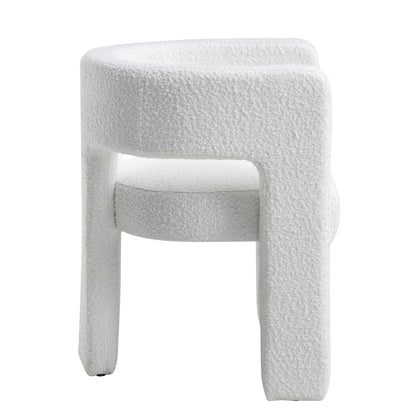 Chaise de salle à manger Greenwich White Boucle