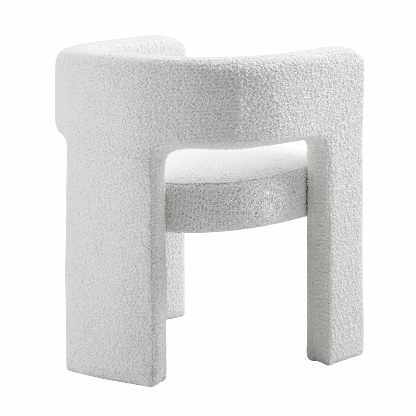 Chaise de salle à manger Greenwich White Boucle