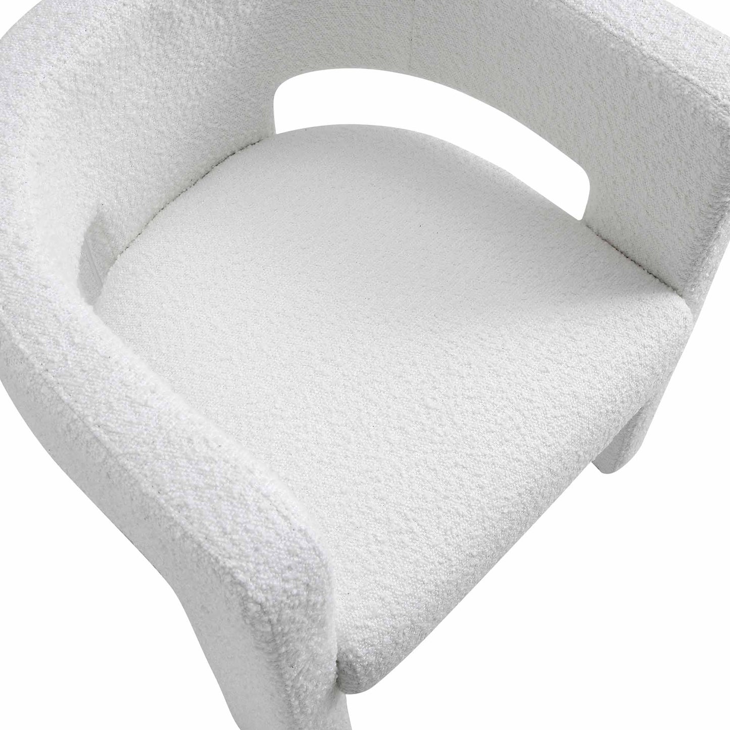 Chaise de salle à manger Greenwich White Boucle