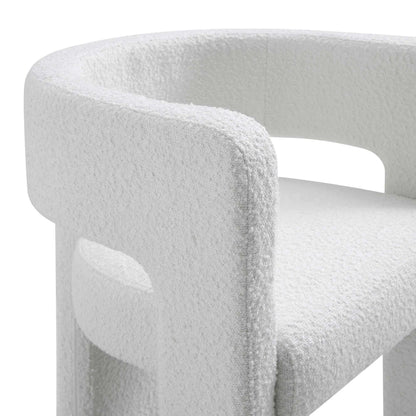 Chaise de salle à manger Greenwich White Boucle