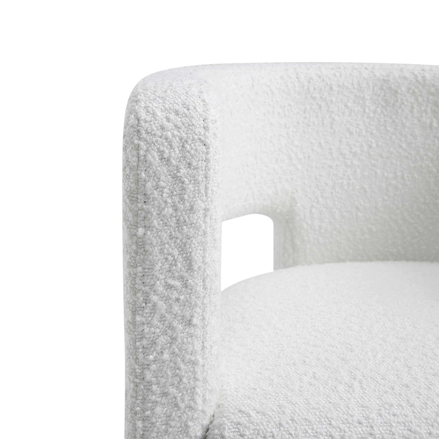 Chaise de salle à manger Greenwich White Boucle