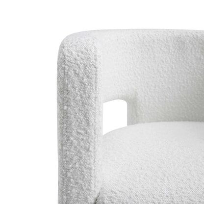 Chaise de salle à manger Greenwich White Boucle