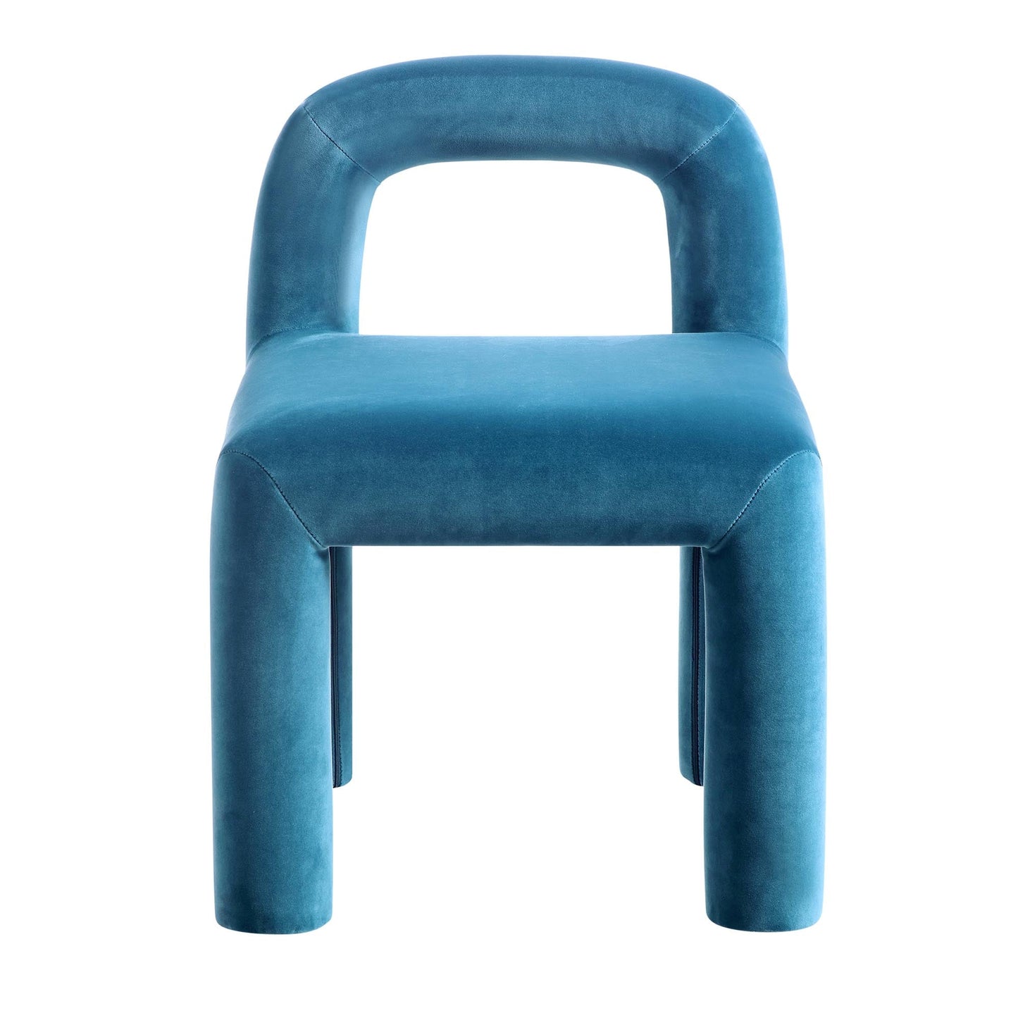 Chaise de salle à manger Libby en velours bleu Air Force