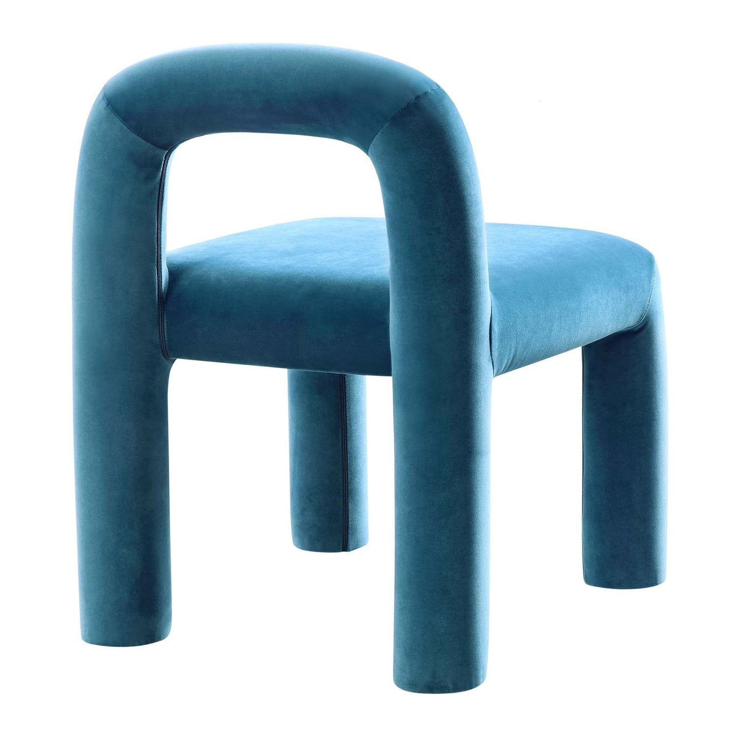 Chaise de salle à manger Libby en velours bleu Air Force