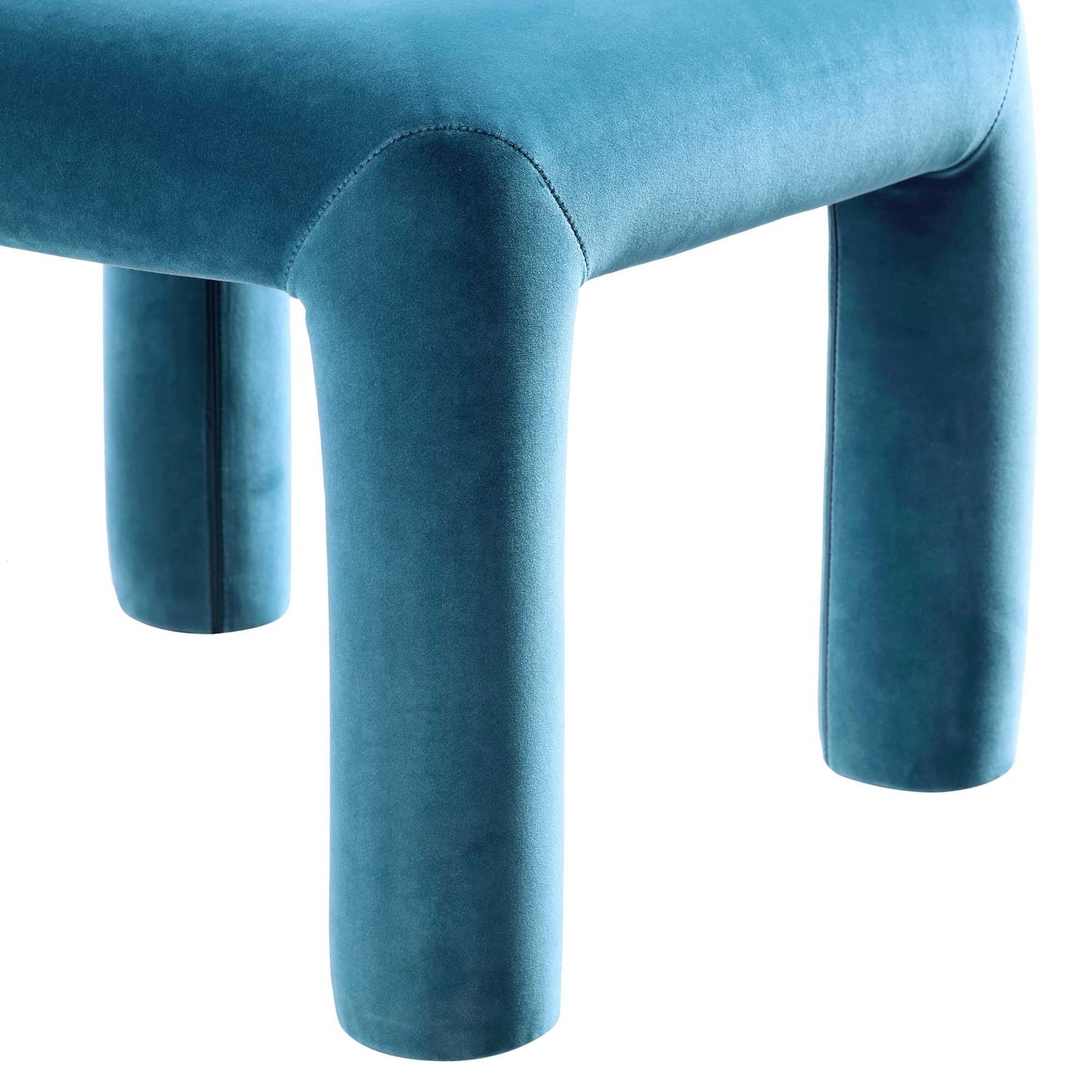 Chaise de salle à manger Libby en velours bleu Air Force