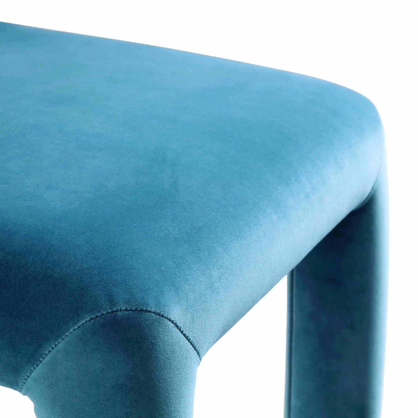 Chaise de salle à manger Libby en velours bleu Air Force