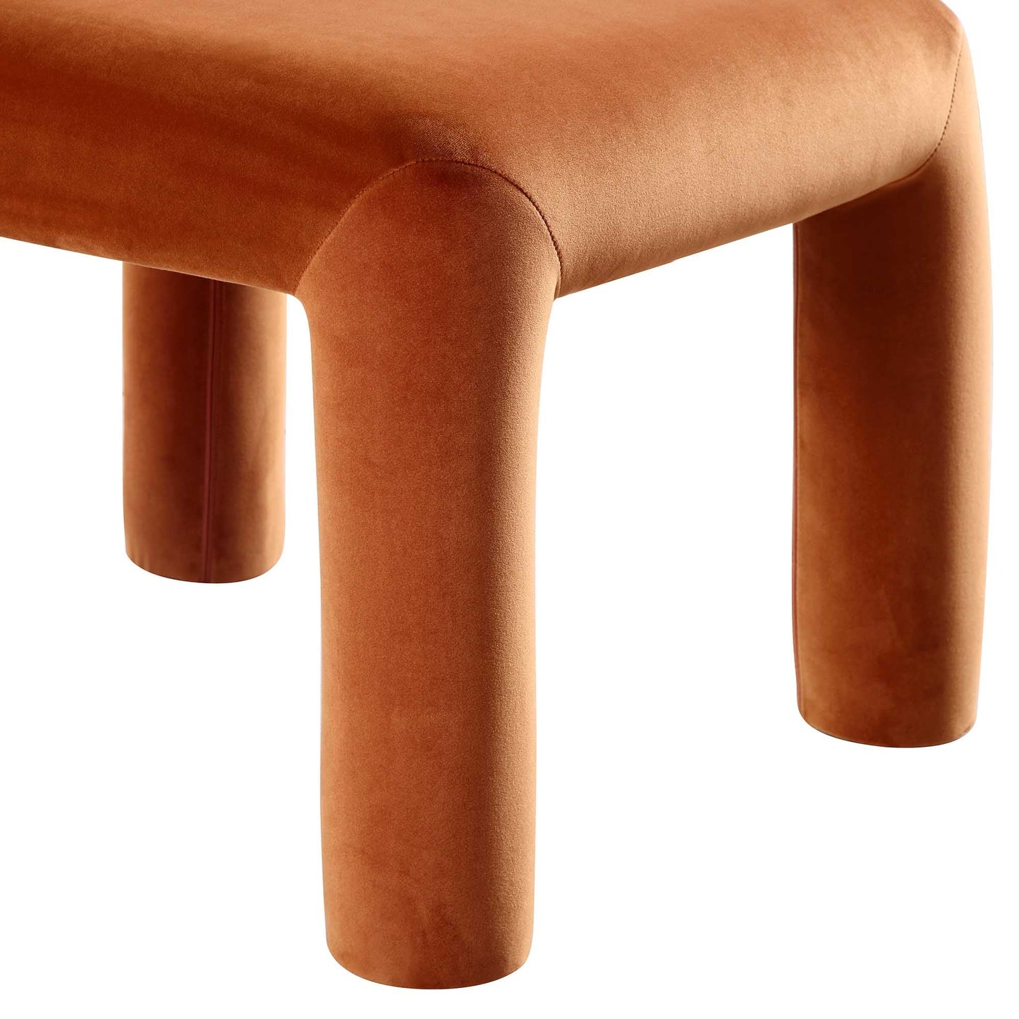 Chaise de salle à manger Libby en velours rouille