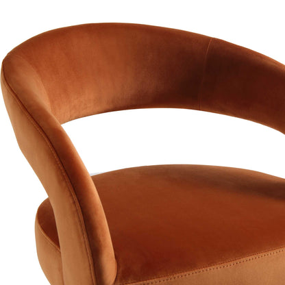 Ensemble de 2 chaises de salle à manger en velours rouille Laurel Wave