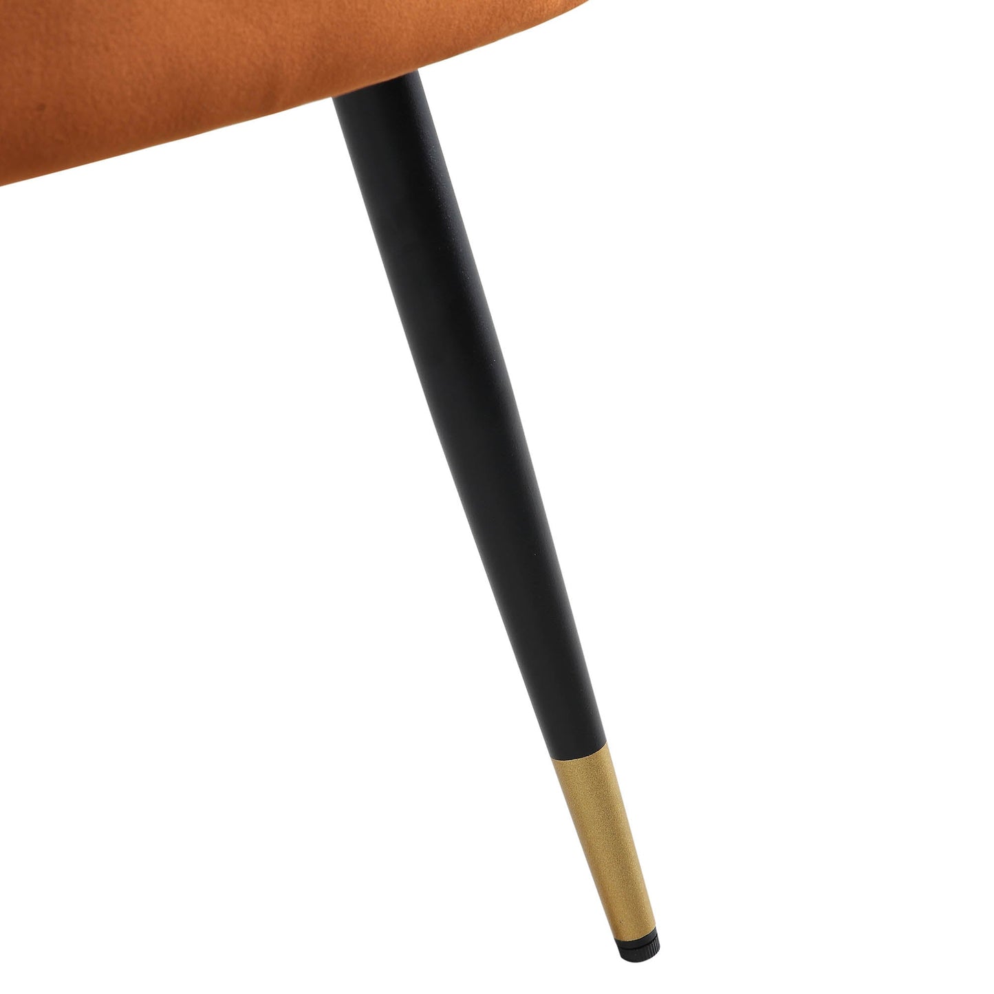 Ensemble de 2 chaises de salle à manger en velours rouille Laurel Wave