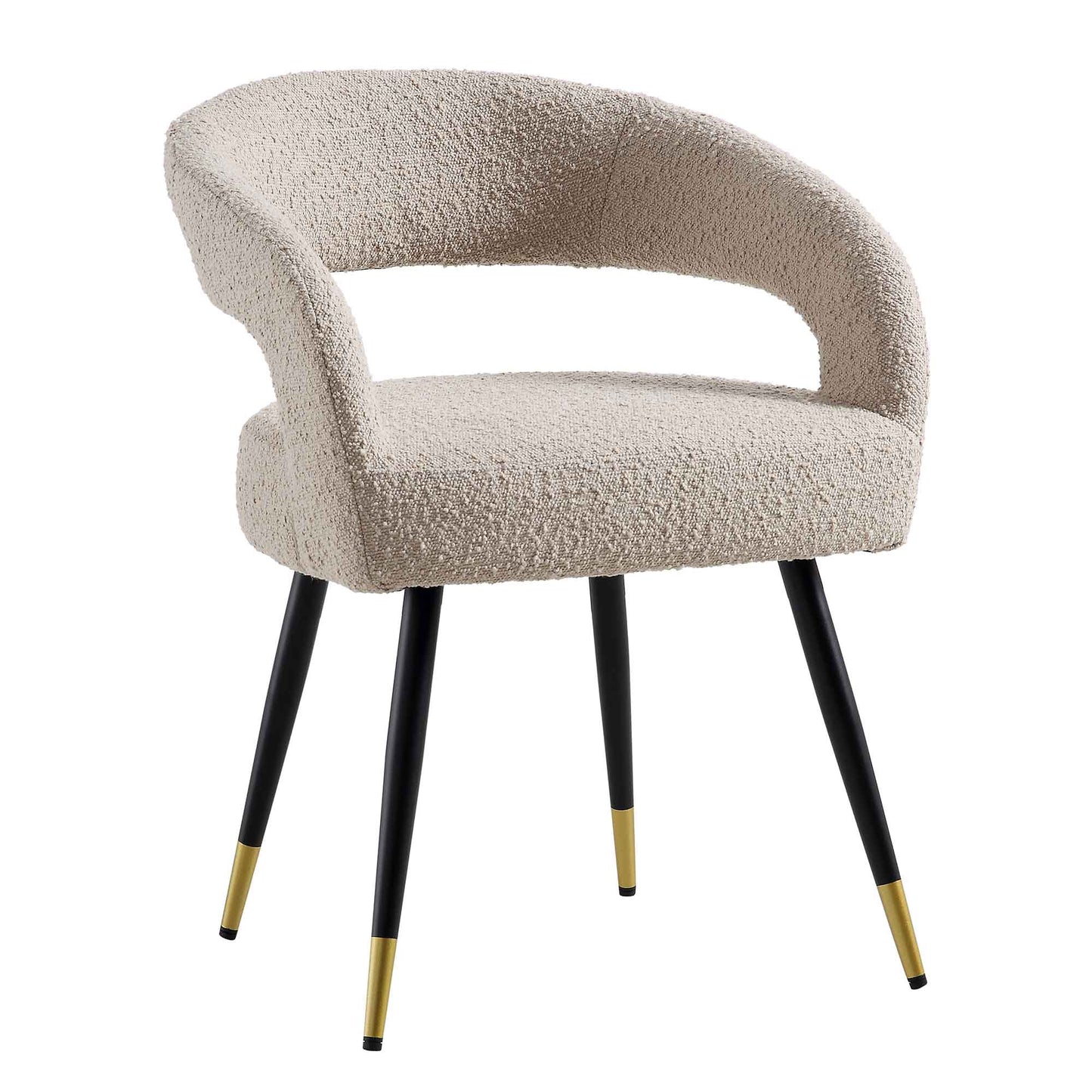 Ensemble de 2 chaises de salle à manger Laurel Wave Taupe Boucle