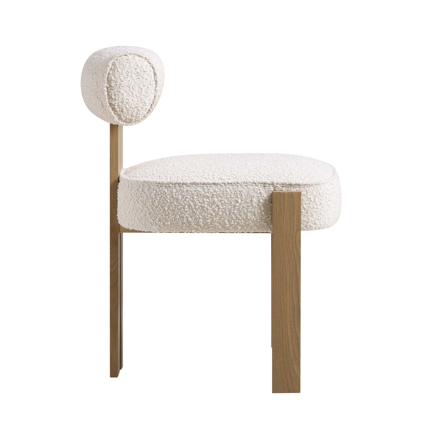 Chaise de salle à manger Ophelia Ecru Boucle