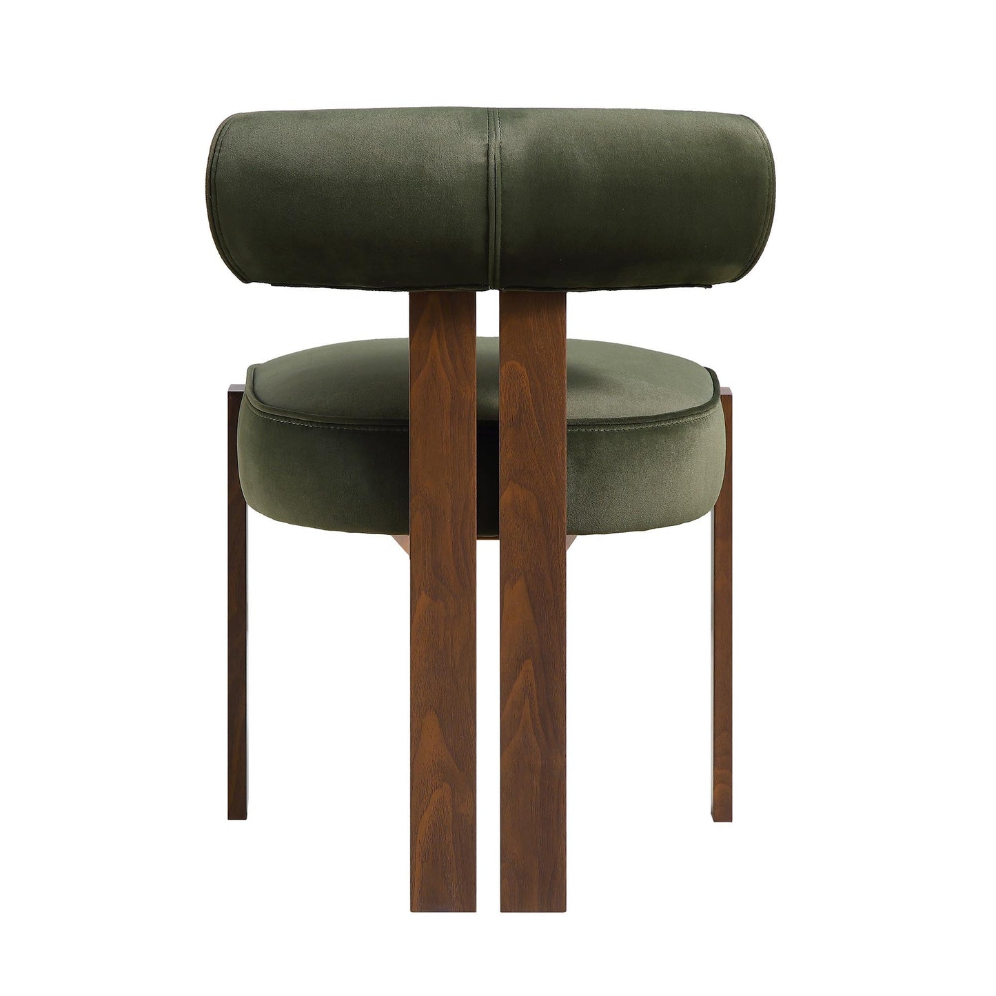 Chaise de salle à manger en velours vert mousse Ophelia