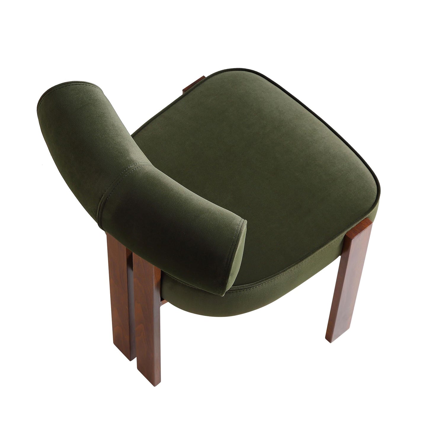 Chaise de salle à manger en velours vert mousse Ophelia