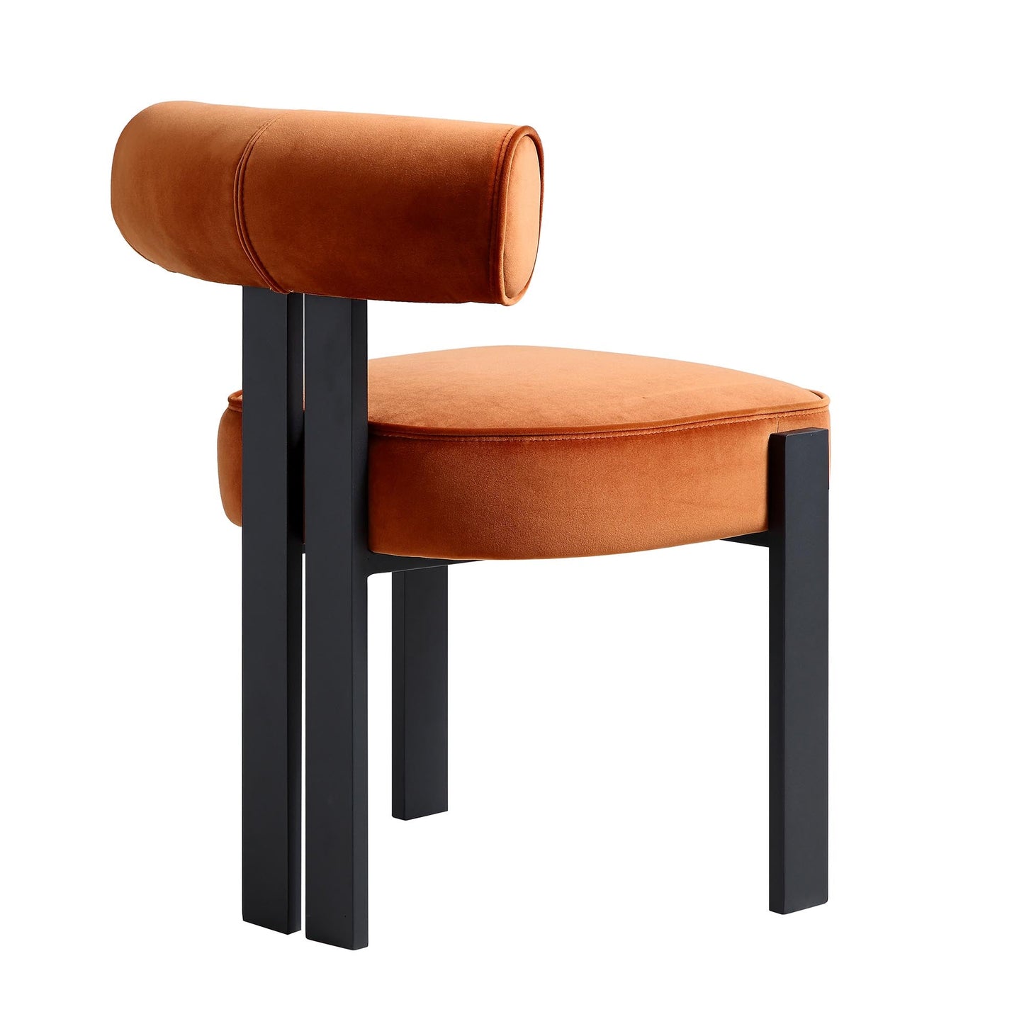 Chaise de salle à manger en velours rouille Ophelia
